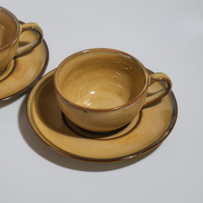 Cups with Saucer/snack (Brown)