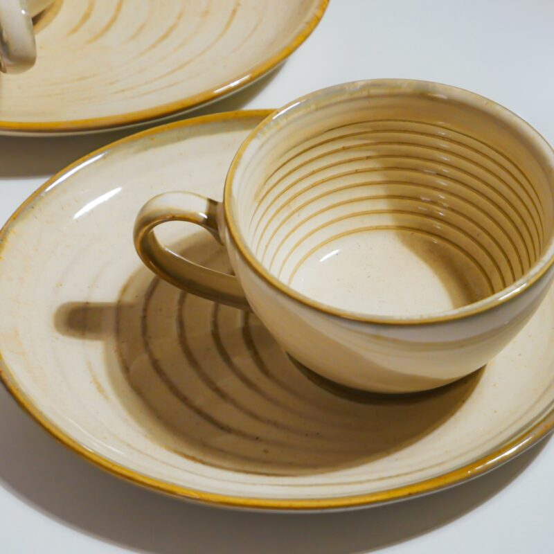 Cups with Saucer/snack (Coffee Color)