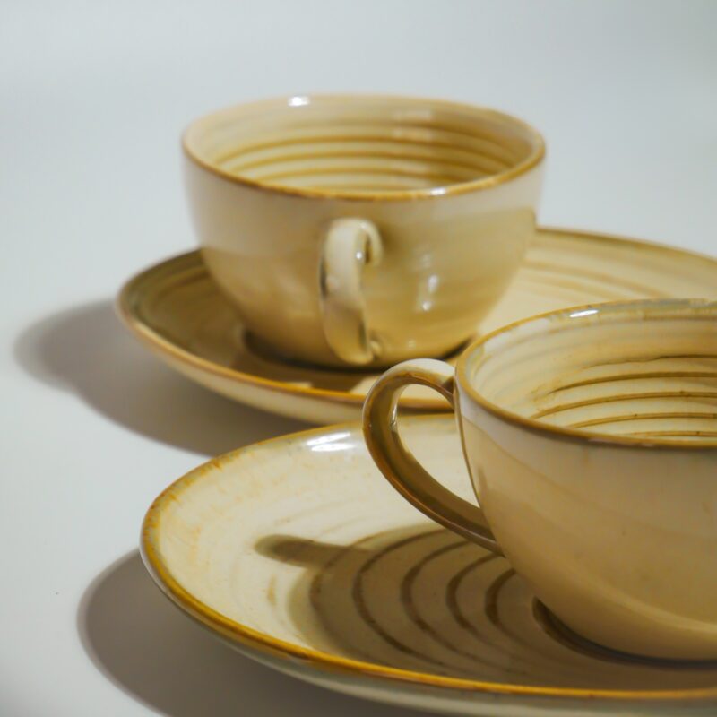Cups with Saucer/snack (Coffee Color) - Image 2