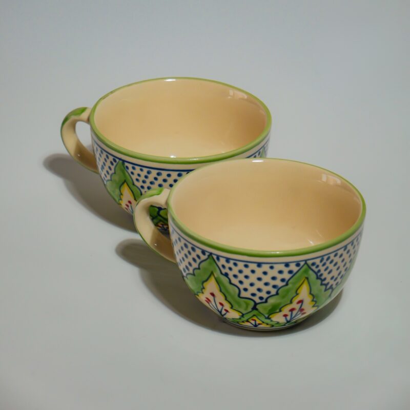 Soup Mug (Green Leaf)