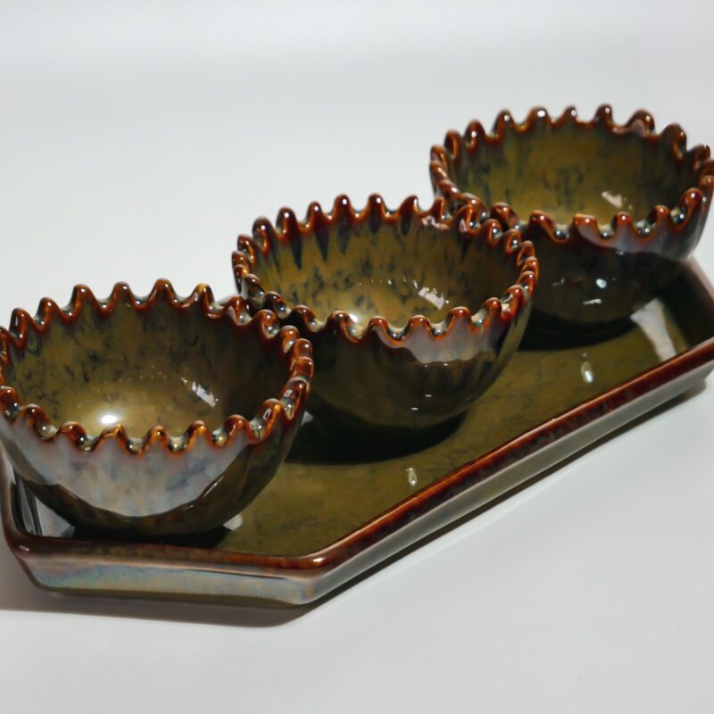 Snack Bowl with tray (dark) - Image 2