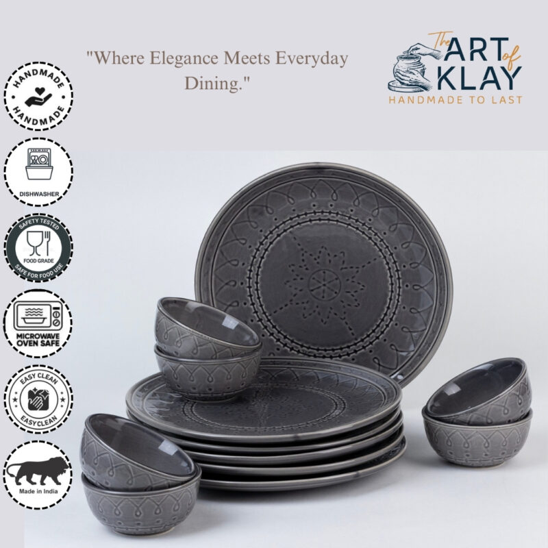 Grey Dinner Set