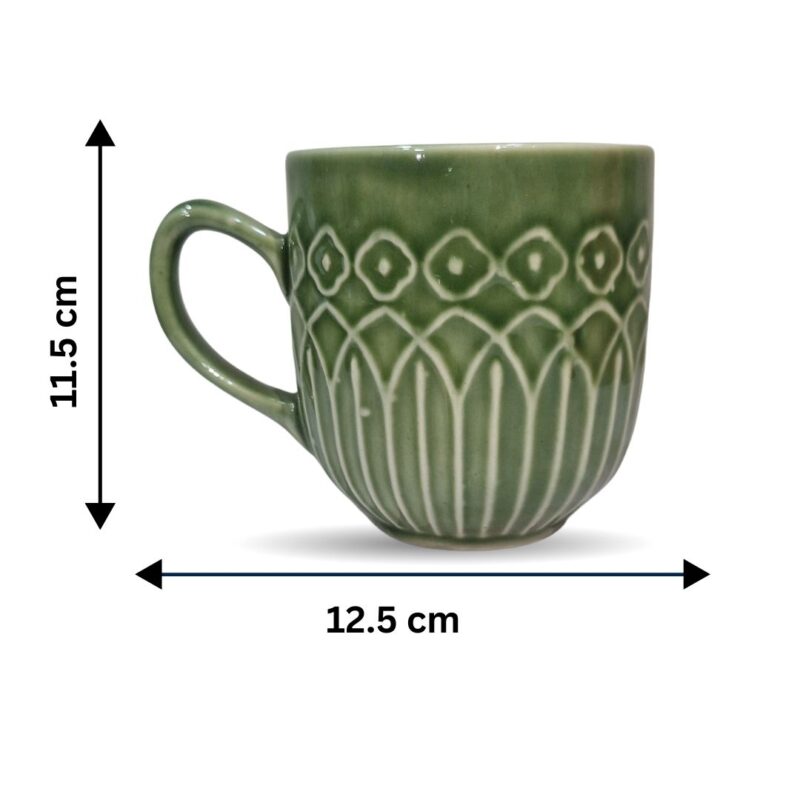 Green Floral Cup - Image 3