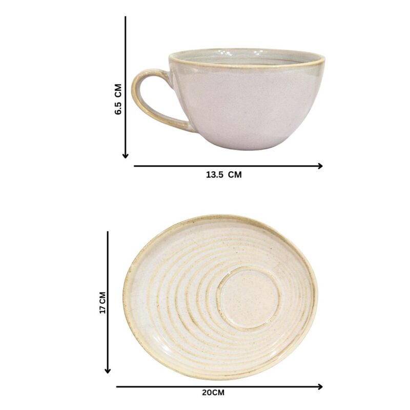 White Cup & Saucer - Image 3
