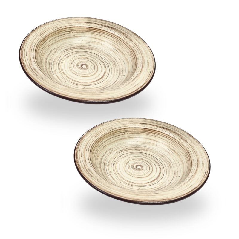 Brown Spiral pasta Plate - Image 2