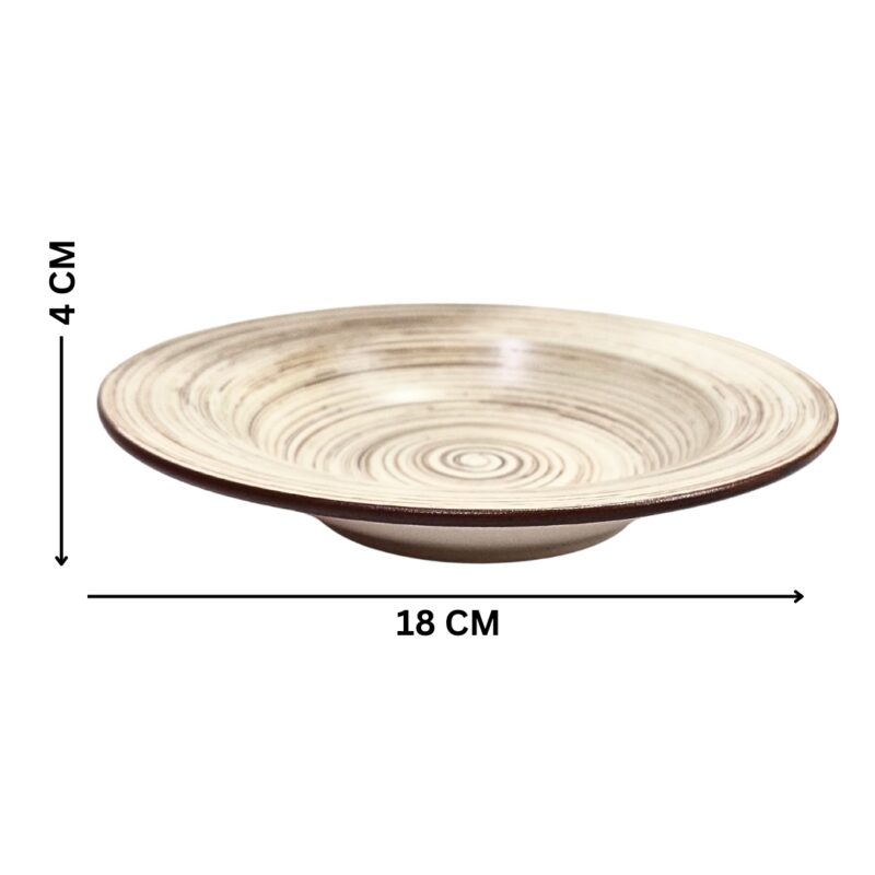 Brown Spiral pasta Plate - Image 3
