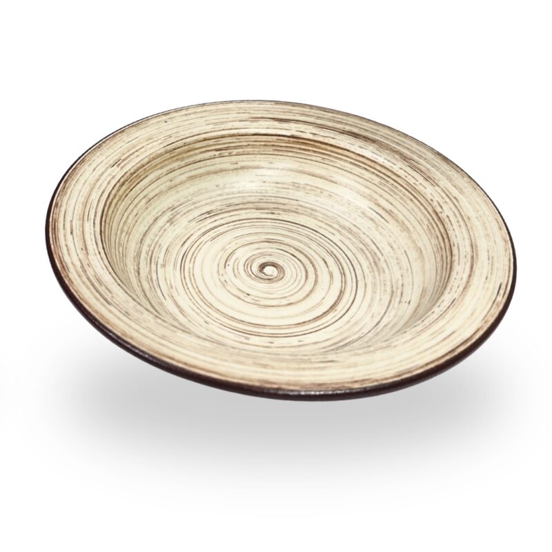 Brown Spiral pasta Plate - Image 5