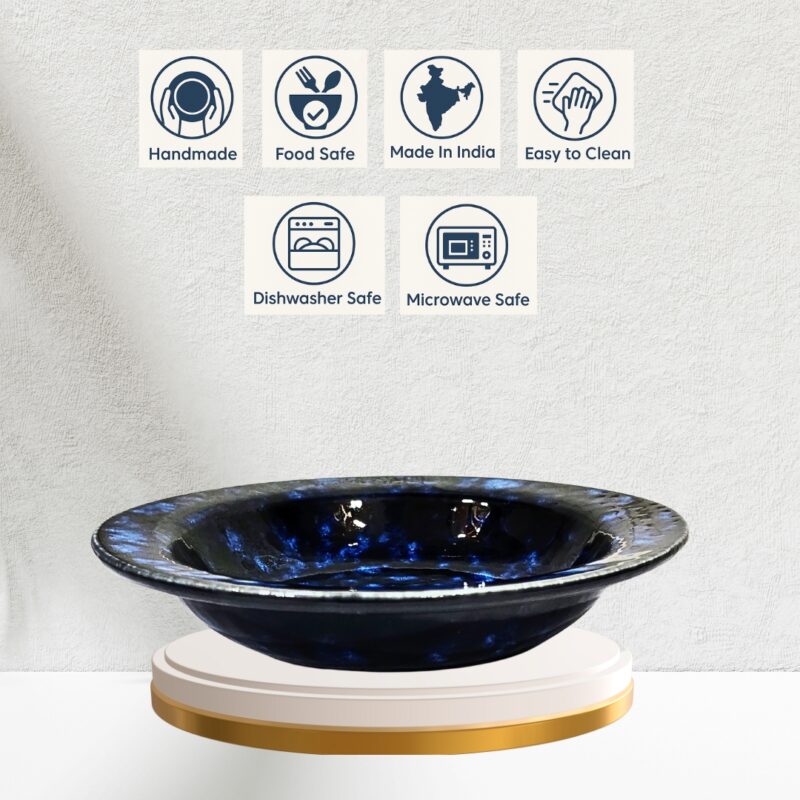 Dark Blue Pasta Plate