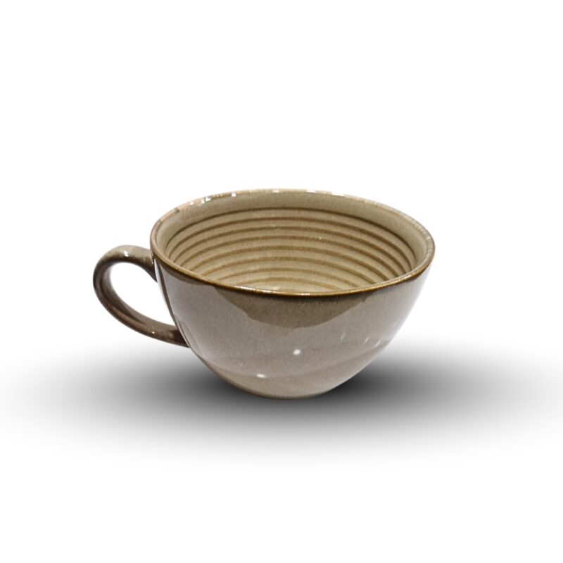 Brown Cup & Saucer - Image 2